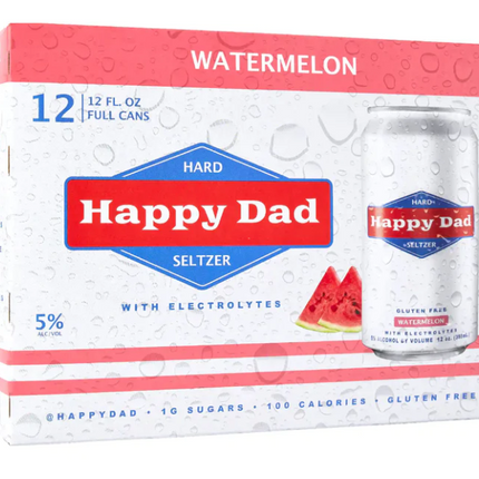 Happy Dad Seltzer Watermelon 12 Pack - Barbank