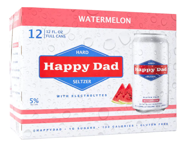 Happy Dad Seltzer Watermelon 12 Pack