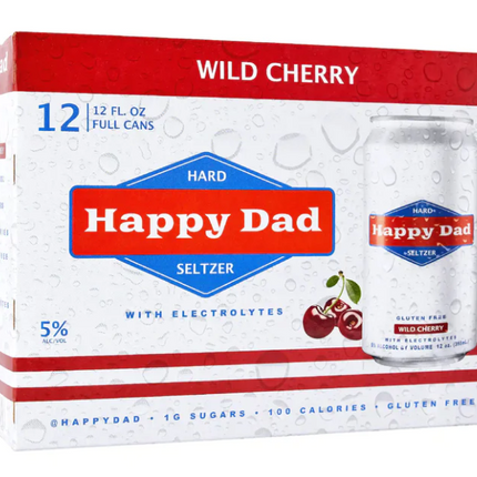 Happy Dad Seltzer Wild Cherry 12 Pack - Barbank