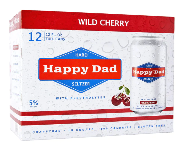 Happy Dad Seltzer Wild Cherry 12 Pack