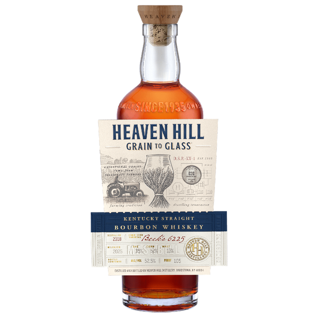 Heaven Hill Grain to Glass Bourbon 2025 label