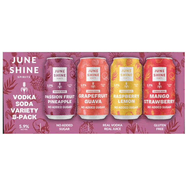 Juneshine Spirits Vodka Soda Variety 8 Pack - Barbank