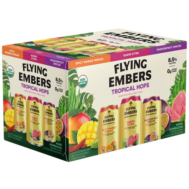 Flying Embers Kombucha Tropical Hops Variety Pack - Barbank
