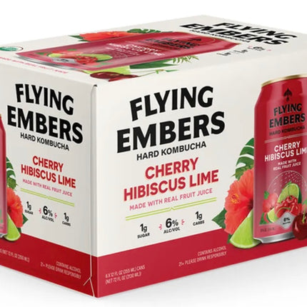 Flying Embers Kombucha Cherry Hibiscus Lime - Barbank