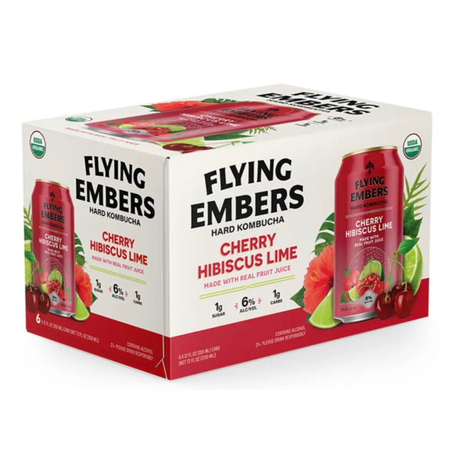Flying Embers Kombucha Cherry Hibiscus Lime - Barbank