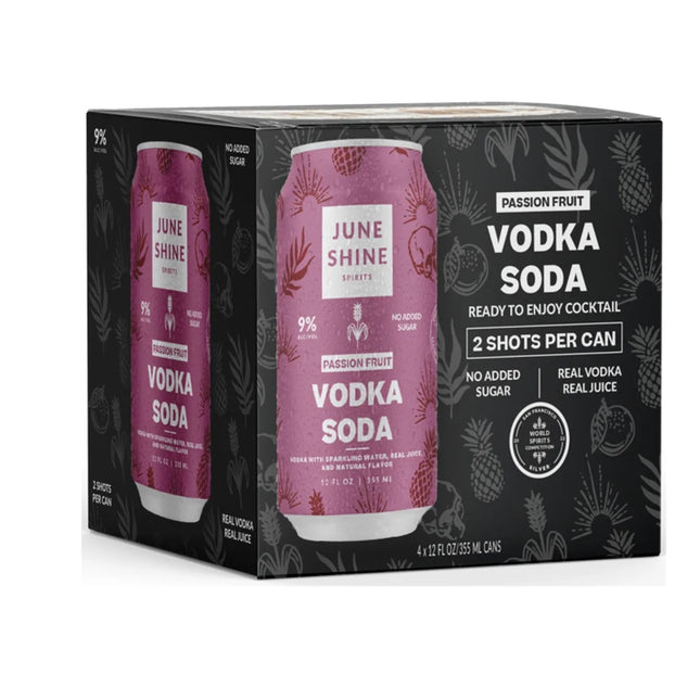 Juneshine Passion Fruit Vodka Soda 4 Pack - Barbank