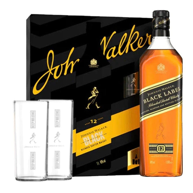 Johnnie Walker Black Label 12 YR Gift Set - Barbank