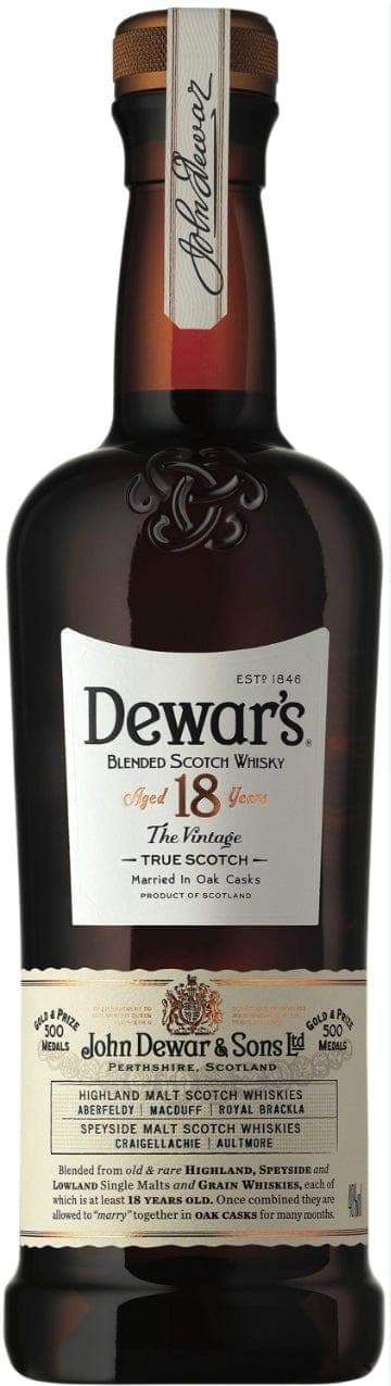 Dewars 18 Year Old Blended Whisky - Barbank