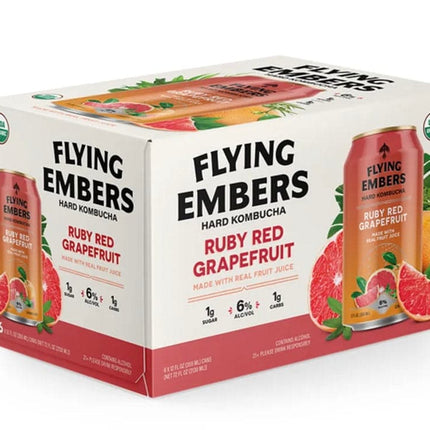 Flying Embers Kombucha Ruby Red Grapefruit - Barbank
