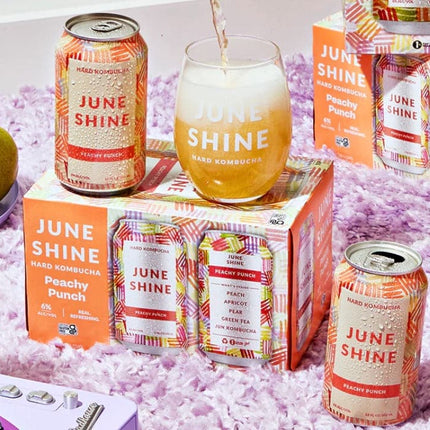 Juneshine Hard Kombucha Peachy Peach