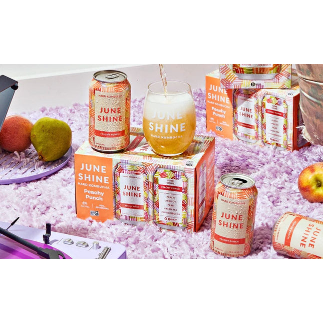 Juneshine Hard Kombucha Peachy Peach