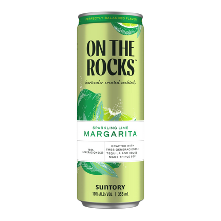 On The Rocks Cocktail Sparkling Lime Margarita can