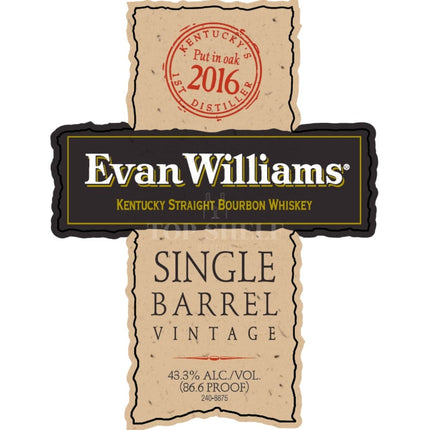 Evan Williams Single Barrel Vintage 2016