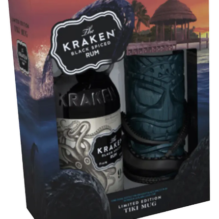 Kraken White Spiced 94 Proof Rum with Tiki Mug - Barbank