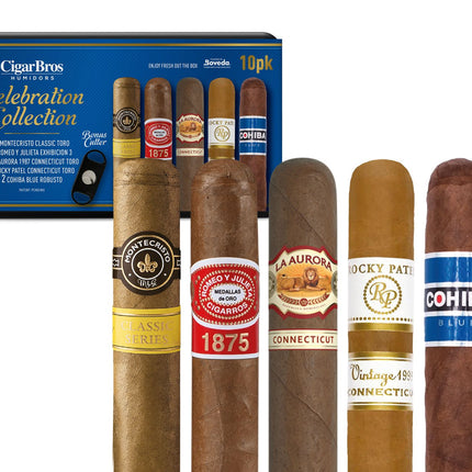 Celebration Collection by CigarBros 10ct Celebration Collection + 7% Discount + FREE Humidor