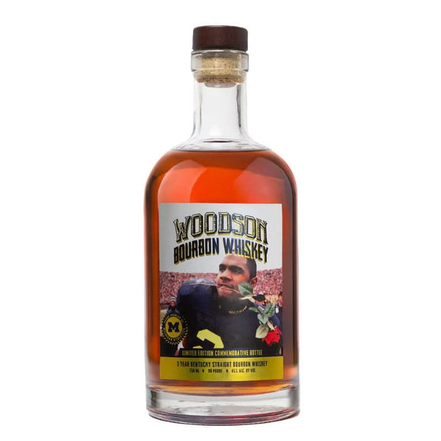 Woodson Whiskey University of Michigan Charles Woodson "Rose In Mouth" Limited Edition Commemorative 3 year