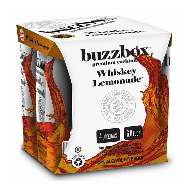 Buzzbox Premium Cocktails Whiskey Lemonade 200mL