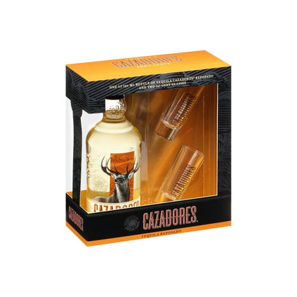 Cazadores Reposado Tequila VAP w/ 2 Shot Glasses 750mL