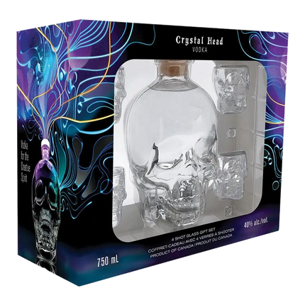 Crystal Head Vodka Gift Box | 4 Skull Shots