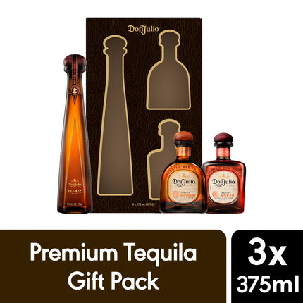 Don Julio Tequila Collection Pack with 1942, Reposado, and Añejo, Bottles 3 Pack