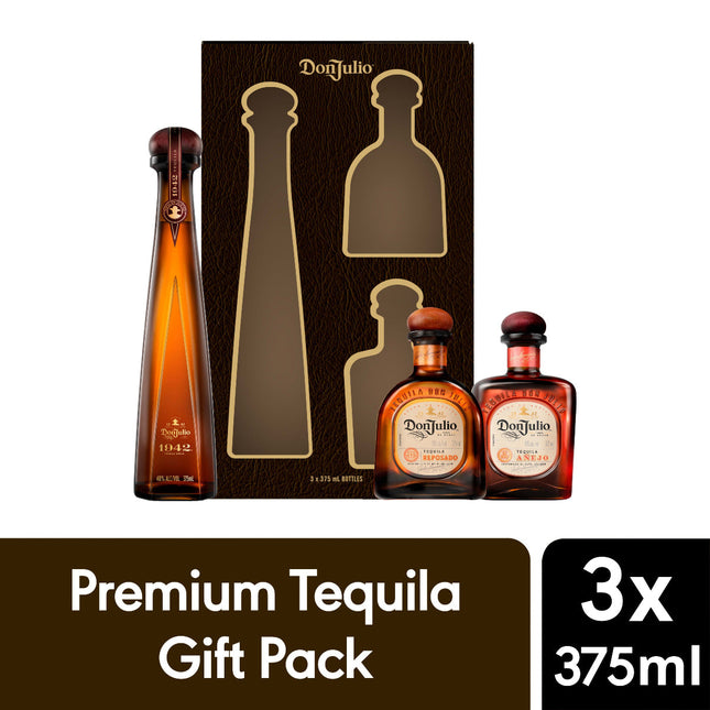 Don Julio Tequila Collection Pack with 1942, Reposado, and Añejo, Bottles 3 Pack