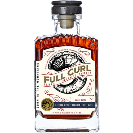 Full Curl Barrel Finished Series Small Batch Bourbon Whiskey in Port Casks