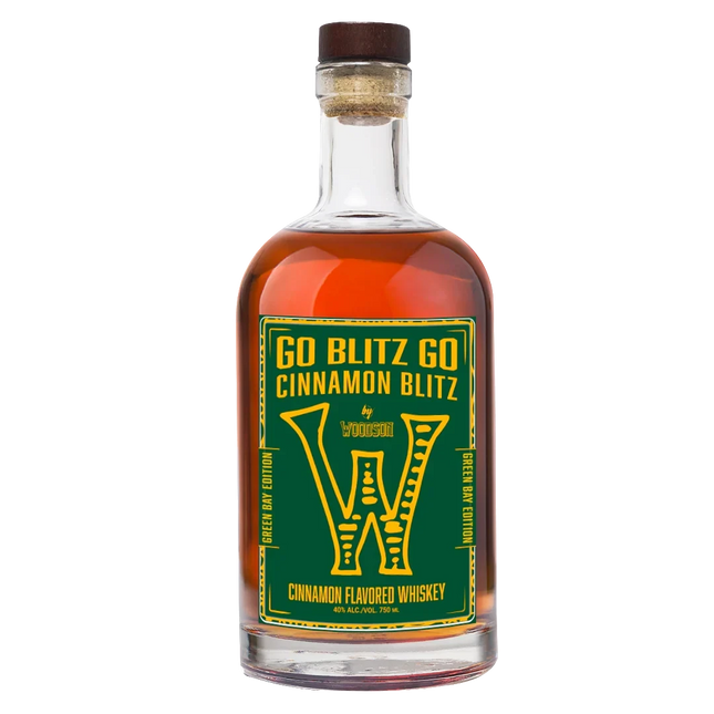 Woodson Go Blitz Go Cinnamon Whiskey Green Bay Edition