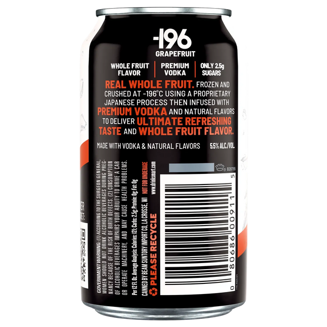 -196 Vodka Seltzer Grapefruit (4‑Pack) - Barbank