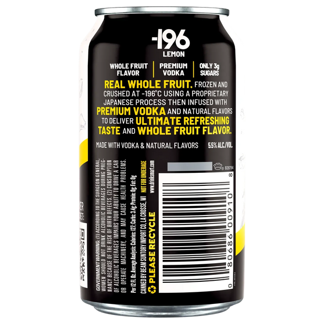 -196 Vodka Seltzer Lemon (4-Pack) - Barbank