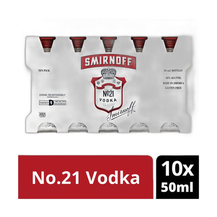 Smirnoff Red Vodka 10/50mL
