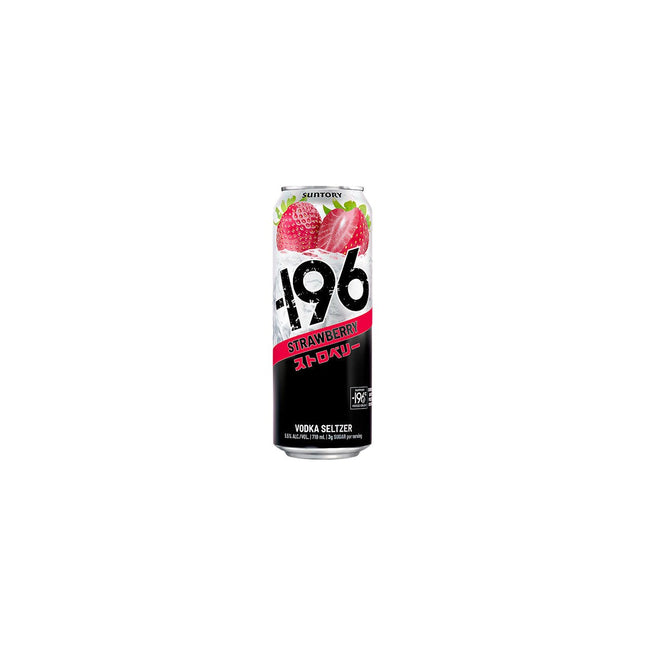 Suntory -196 Vodka Seltzer RTD Strawberry 24oZ Cans
