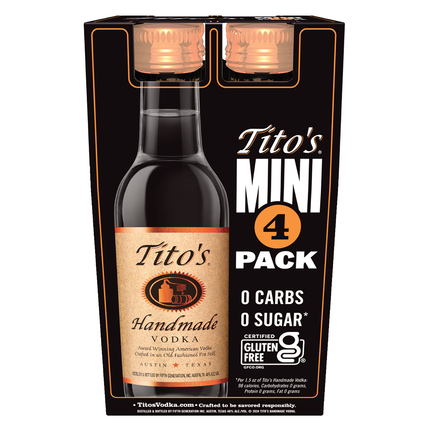 Tito's Handmade Vodka 50ml 4 Pack