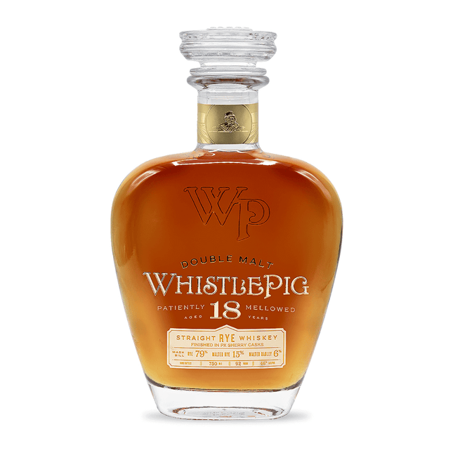 WhistlePig Double Malt 18 Year Old Straight Rye Whiskey