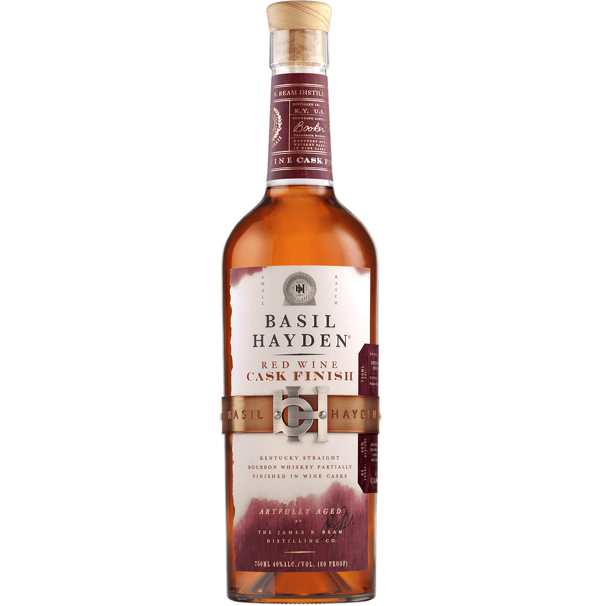 Basil Haydens Red Wine Cask Finish Bourbon Whiskey - Barbank