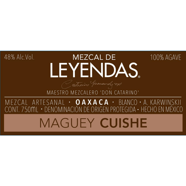 Mezcal De Leyendas Oaxaca Cuishe - Barbank