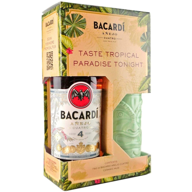 Bacardi 4 Year w/ Tiki Mug Gift Set - Barbank