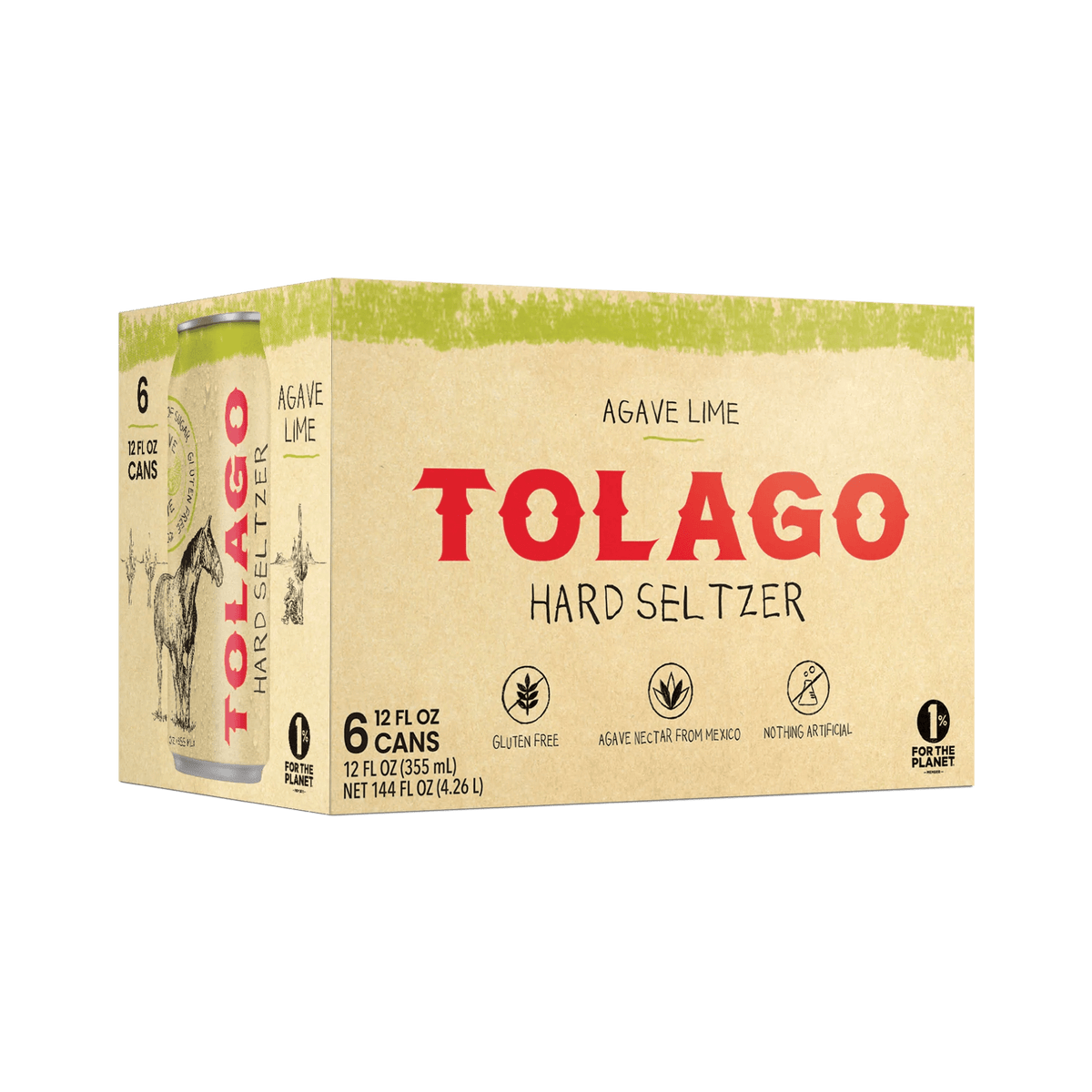 Tolago Agave Lime Hard Seltzer 6 Pack - Barbank