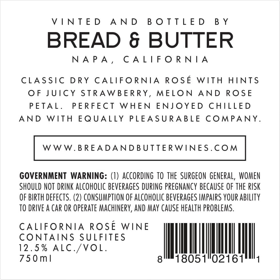 Bread & Butter Rosé Buy Now Barbank