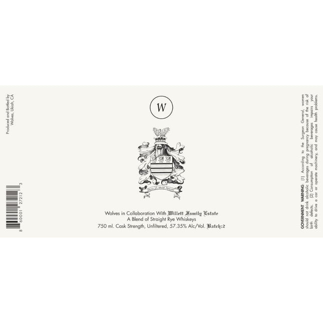 Wolves Whiskey X Willet Distillery The Rye Project Volume Two - Barbank