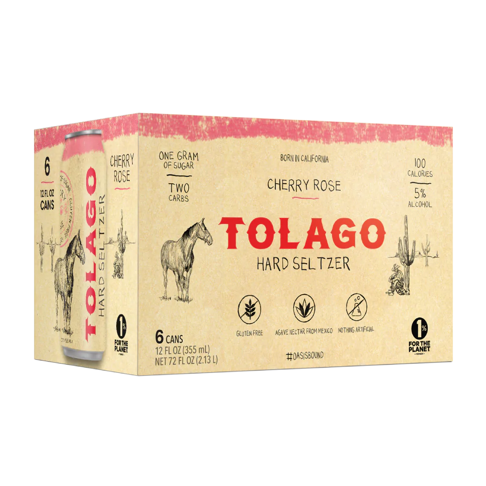 Tolago Cherry Rose Hard Seltzer 6 Pack - Barbank