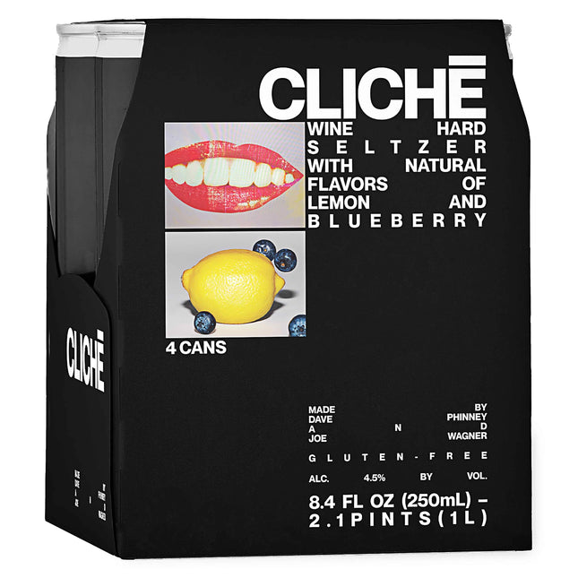 Cliche Lemon Blueberry Wine Hard Seltzer 4 Pack - Barbank