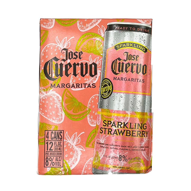 Jose Cuervo Sparkling Strawberry Margarita 4pk - Barbank