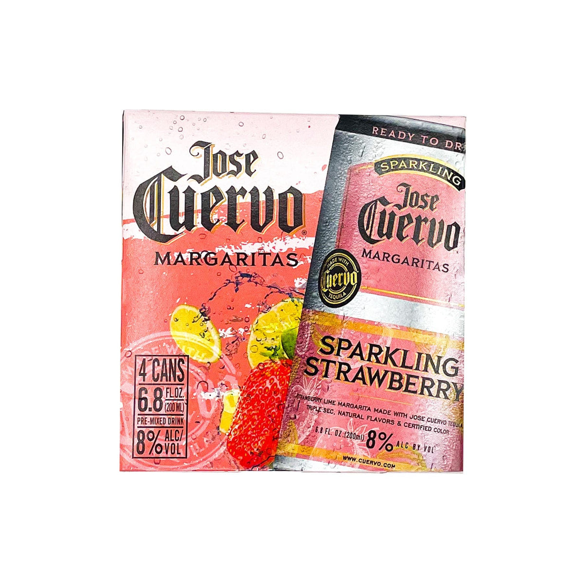 Jose Cuervo Sparkling Strawberry Margarita 4pk - Barbank