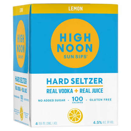 High Noon Seltzer Lemon Hard Seltzer 4 Pack - Barbank
