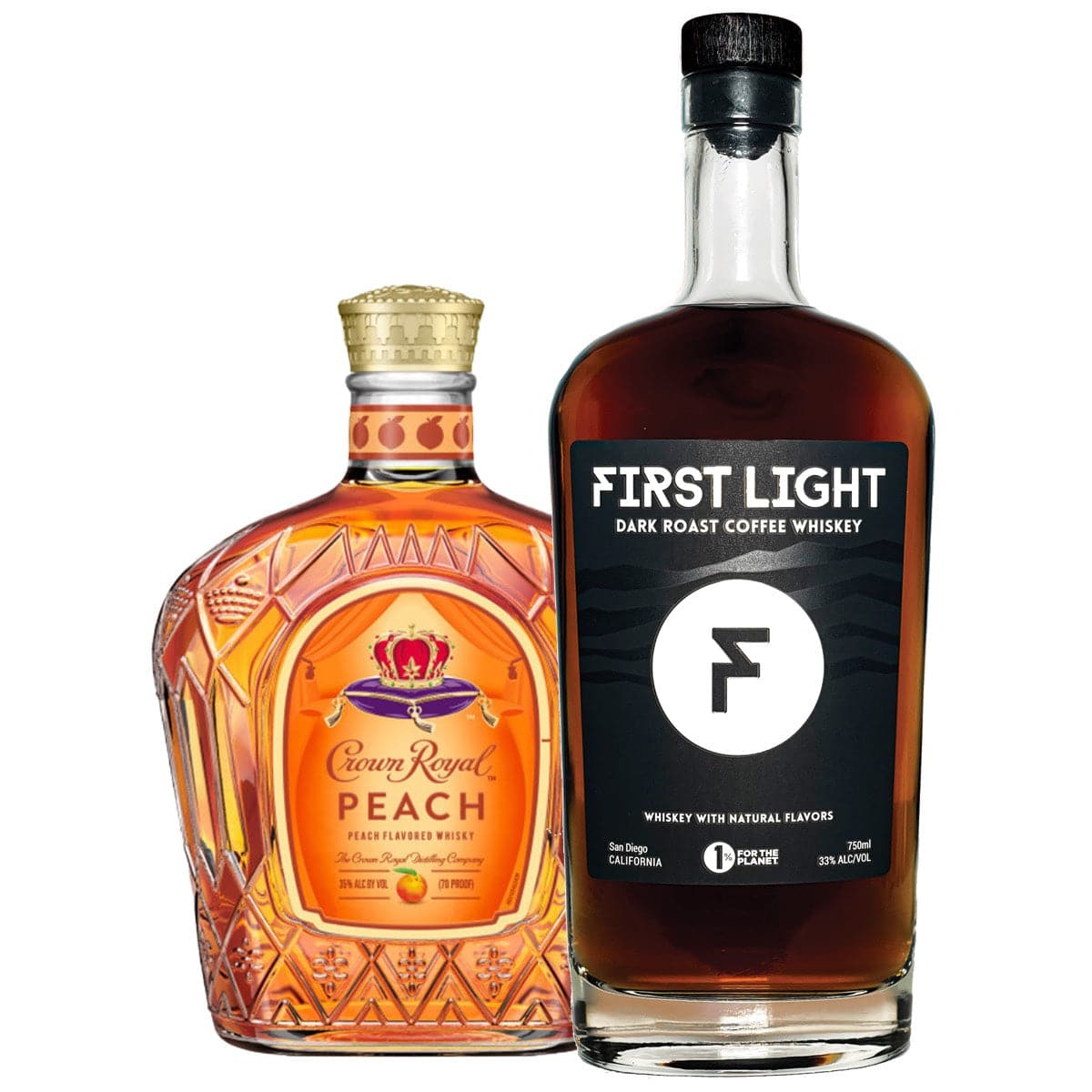 Crown Royal Peach x First Light Dark Roast Whiskey Combo - Barbank