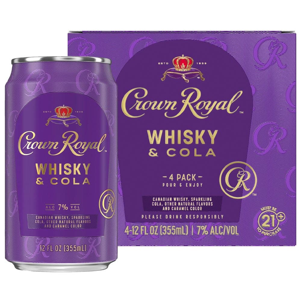 Crown Royal Whisky & Cola Ready to Drink Canned Cocktails - Barbank