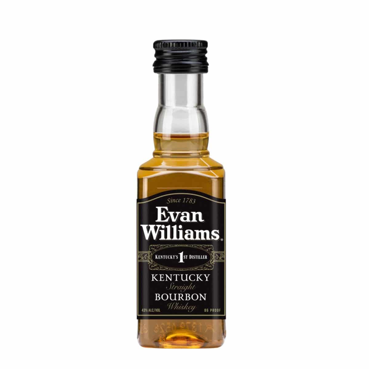 Evan Williams Straight Bourbon Black Label 50ml - Barbank