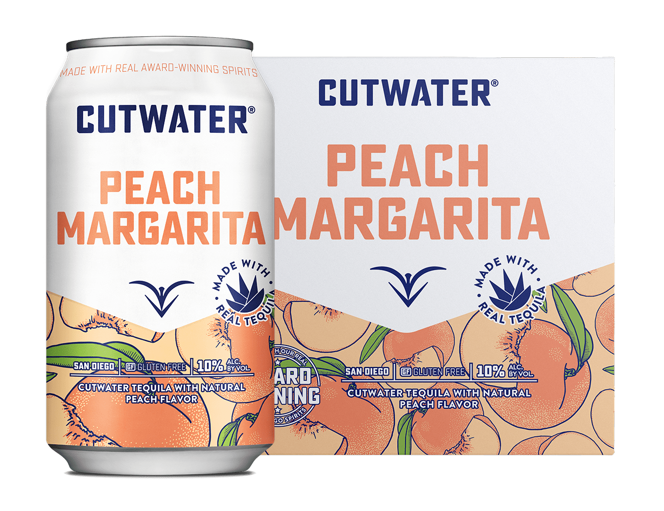 Cutwater Peach Margarita Ready To Drink Canned Cocktail - Barbank
