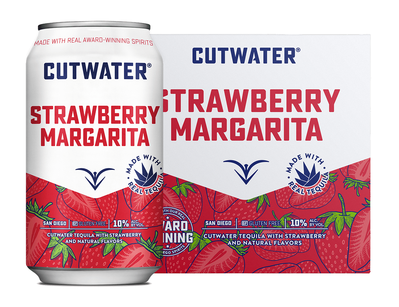 Cutwater Strawberry Margarita Ready to Drink Canned Cocktail - Barbank