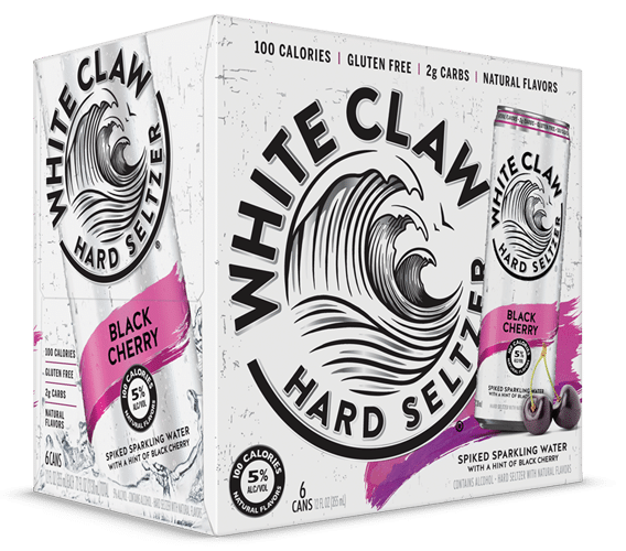 White Claw Hard Seltzer | Black Cherry | 6 pack | 12.0 fl oz cans - Barbank